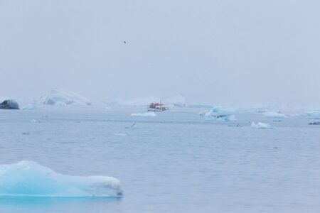 Bizarre ice floes of Iceberg lagoon jokulsarlon on the south of Iceland.