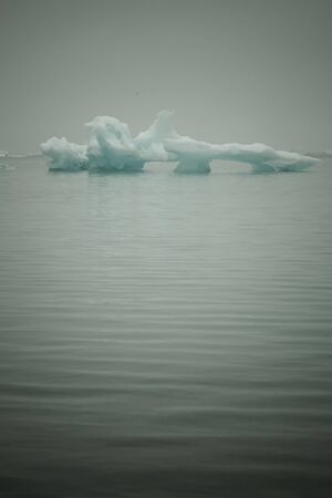 Bizarre ice floes of Iceberg lagoon jokulsarlon on the south of Iceland. Toned.