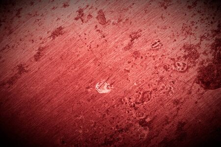 Abstract pattern of rust on old metal textured surface for background. Toned.の写真素材