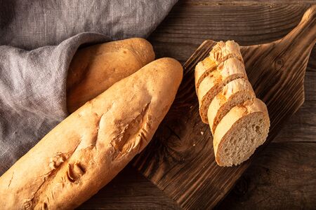 Rustic composition with a rough linen napkin.