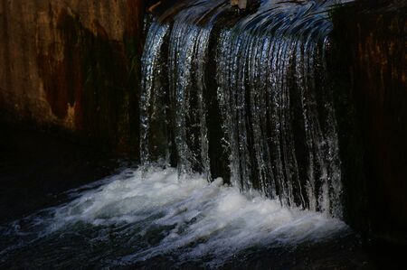 waterfall on the river in the mountains. Water cascadeの写真素材