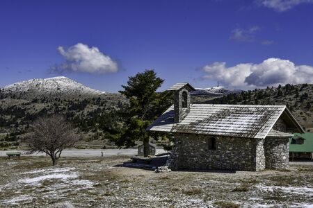 Winter landscape in the Helmos mountain. Greeceの写真素材