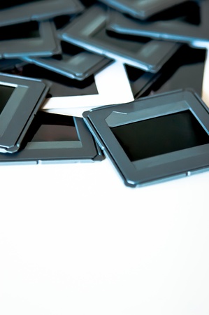 Pile of slides isolatedの写真素材