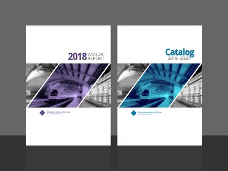 Corporate cover design for annual report and business catalog, magazine, flyer or booklet. Brochure template layout. A4 cover vector EPS-10 sample image with Gradient Mesh.のイラスト素材