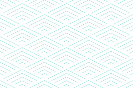 Backgrounds pattern seamless geometric white chevron abstract and green aqua line vector design. Pastel color background.のイラスト素材