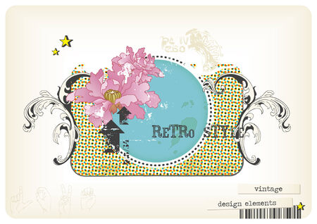 retro design elementsのイラスト素材