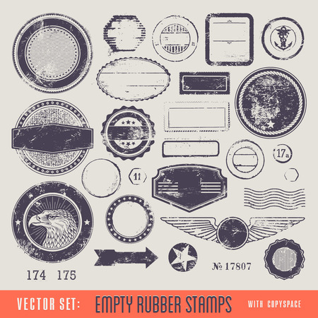 set of grungy rubber stamps with copyspace for your textのイラスト素材