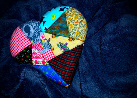 colored heart on a gray background