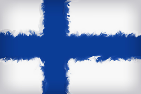 Beautiful flag of Finland closeupの写真素材
