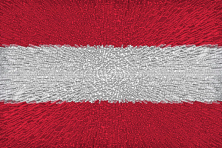 Beautiful Austrian flag close upの写真素材