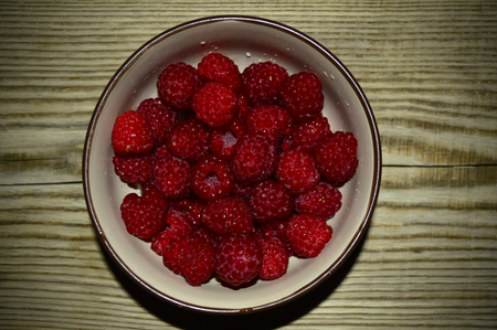 Beautiful raspberries closeup