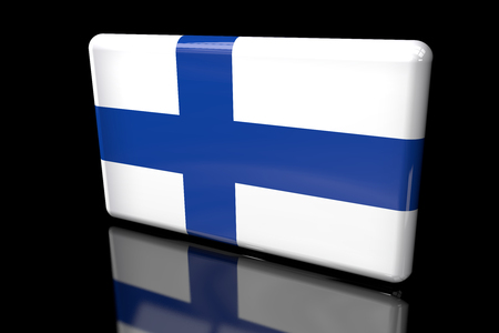Flag of Finland 3D volumetricの写真素材