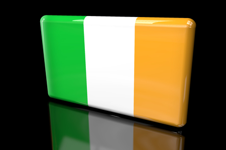 Flag of Ireland 3D volumetricの写真素材
