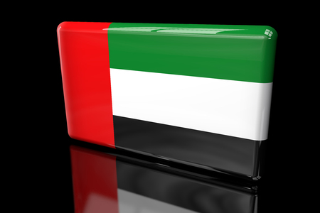 Flag of United Arab Emirates 3D volumetricの写真素材