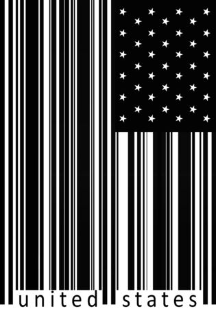 Stock Illustration American flag as barcodeの写真素材