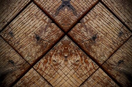 Abstract background of wooden squares