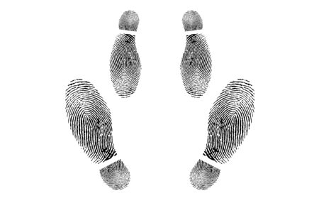 Imprint of the sole of the shoe in the form of a fingerprint.