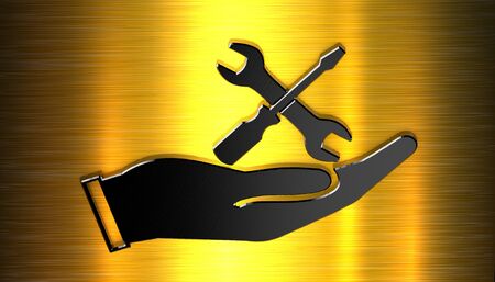 3D illustration technical support icon. Business concept.の写真素材