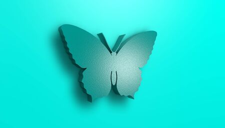 3D illustration of a butterfly in detail close up.の写真素材
