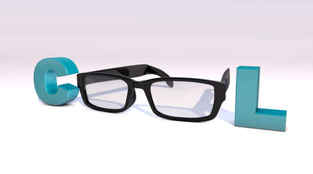 3D rendering word COOL on white background close up