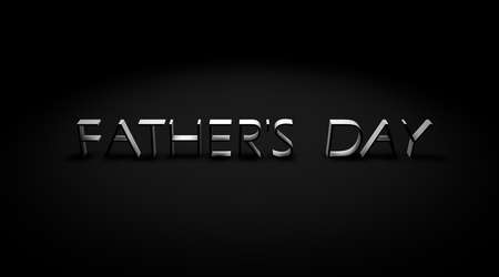 Father's day. 3D rendering beautiful inscription on a black background close upの写真素材