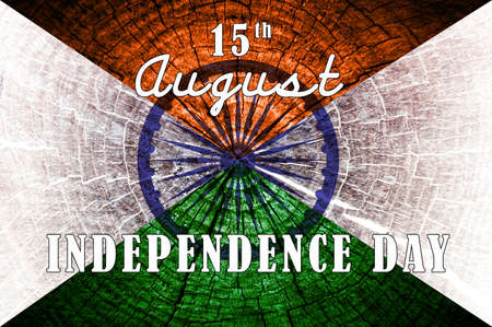 Independence Day India. Abstract pattern in the colors of the flag of India close up.の写真素材