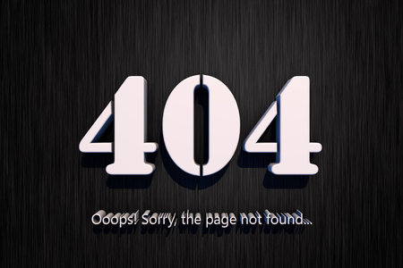 3D illustration Day of webmasters. Connection error 404 in detail.