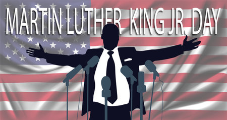 Happy Martin Luther King Jr. Day Background vector Illustrationのイラスト素材