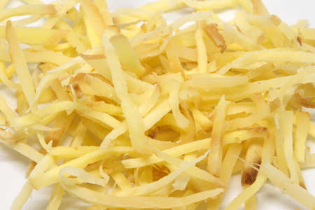 chop ginger on white
