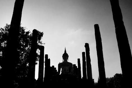 Sitting  Buddha from north of Thailandの写真素材