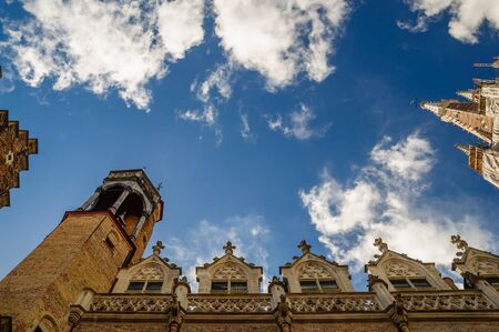 View on Historical buildings in Bruges Belgium