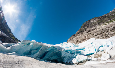 View on Nigardsbreen - Jostedalsbreen glacier in Norwayの写真素材