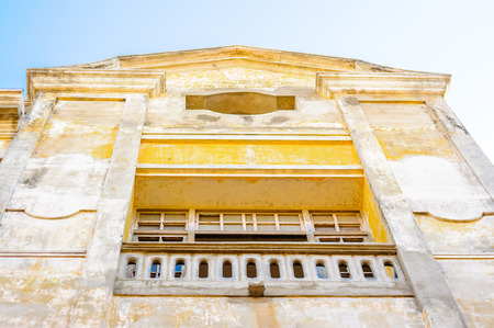 view on colonial buildings in old town of Cartagena - Colombiaの写真素材