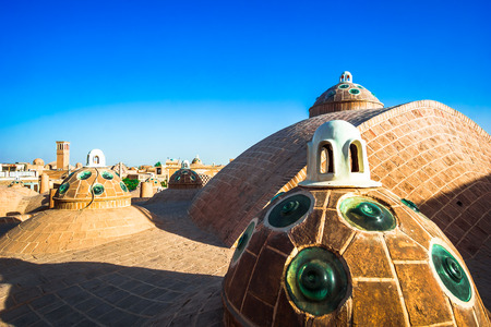 Panormaic view over the roofs of Kashan - Iran