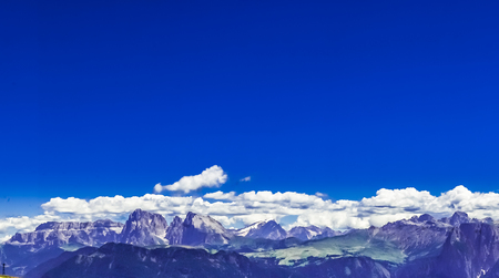 View on rough mountain landscape in South Tyrolの写真素材