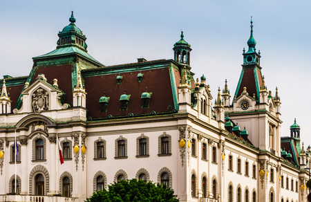 View on main building of the University of Ljubljanicaの写真素材