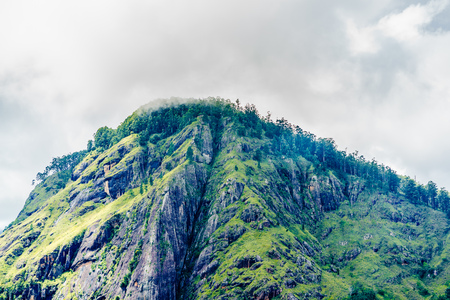 Panoramic picture from little Adams peak to Ella rock in Ella, Sri Lanka.の写真素材