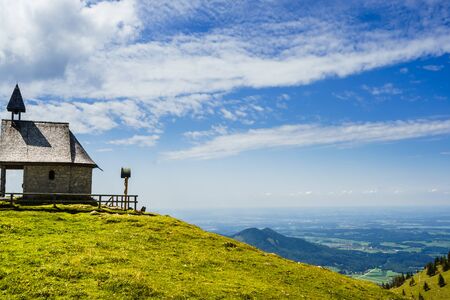 Steinlingkapelle - a small chapel next to Kampenwand mountain, Bavariaの写真素材