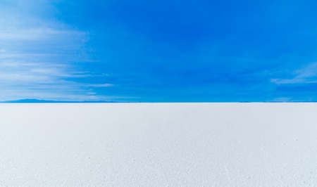 View of the amazing Salar de Uyuni Salt Flats in Bolivia. High quality photoの写真素材