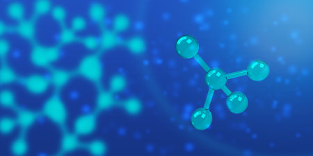 Blue technology element dna virus cell science molecule background medical research chemistry biology structure cell atom futurist digital gene nanotechnology human people data sysの写真素材