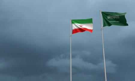 iran saudi arabia conflict war country arab muslim israel iranian politic government diplomacy concept international agreement finance partnership syria middle east relation attackの写真素材