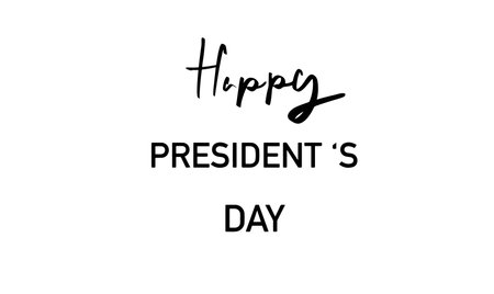 Happy Presidents Day lettering isolated on white background. Vector illustration.のイラスト素材