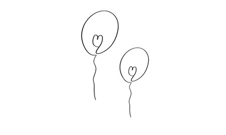 Vector hand drawn doodle sketch of balloons. Isolated on white background.のイラスト素材