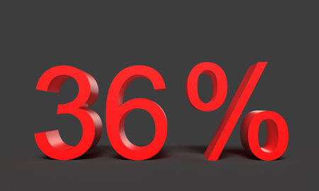36% red pink orange color object icon number sign symbol tax tarriff usa thailand united state america siam government politic trading war crisis economy custom national flag finance business 36% warの写真素材