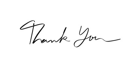 Thank you text font calligraphy hand written lettering script black color object icon thank you business welcome gratitude grateful retro thanksgiving thank you celebration festival thank you noteのイラスト素材