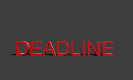 Deadline text font red orange pink color deadline 1 first date day august month tax vat tariff...