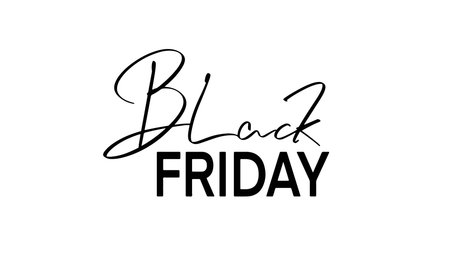 Black friday sale text font calligraphy hand written lettering script black color object Black friday sale shopping sale retail discount promotion special november gift marketing clearance fashionのイラスト素材