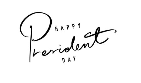 happy president day text font calligraphy hand written lettering script black color object icon happy president day february month america american us usa government happy president day politic usaのイラスト素材