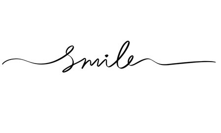 smile text font calligraphy hand written lettering script black color object icon smile happy...
