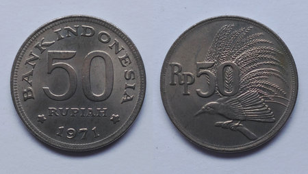 25 Rupiah Coin 1971 with Bird of Paradise Design